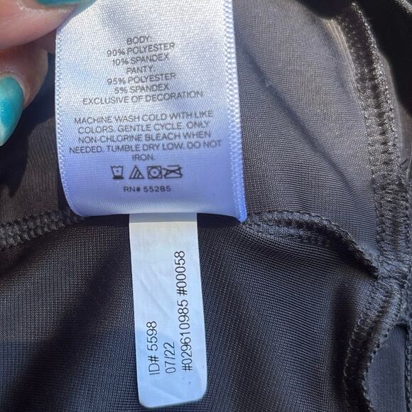 Express Bodysuit Black Velveteen XL Thong Style Long Sleeve Whimsy Goth - Picture 4 of 7